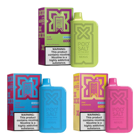 Vaporizadores, desechables, vape, de la marca pod salt de nexus. ubicados en medellin.  