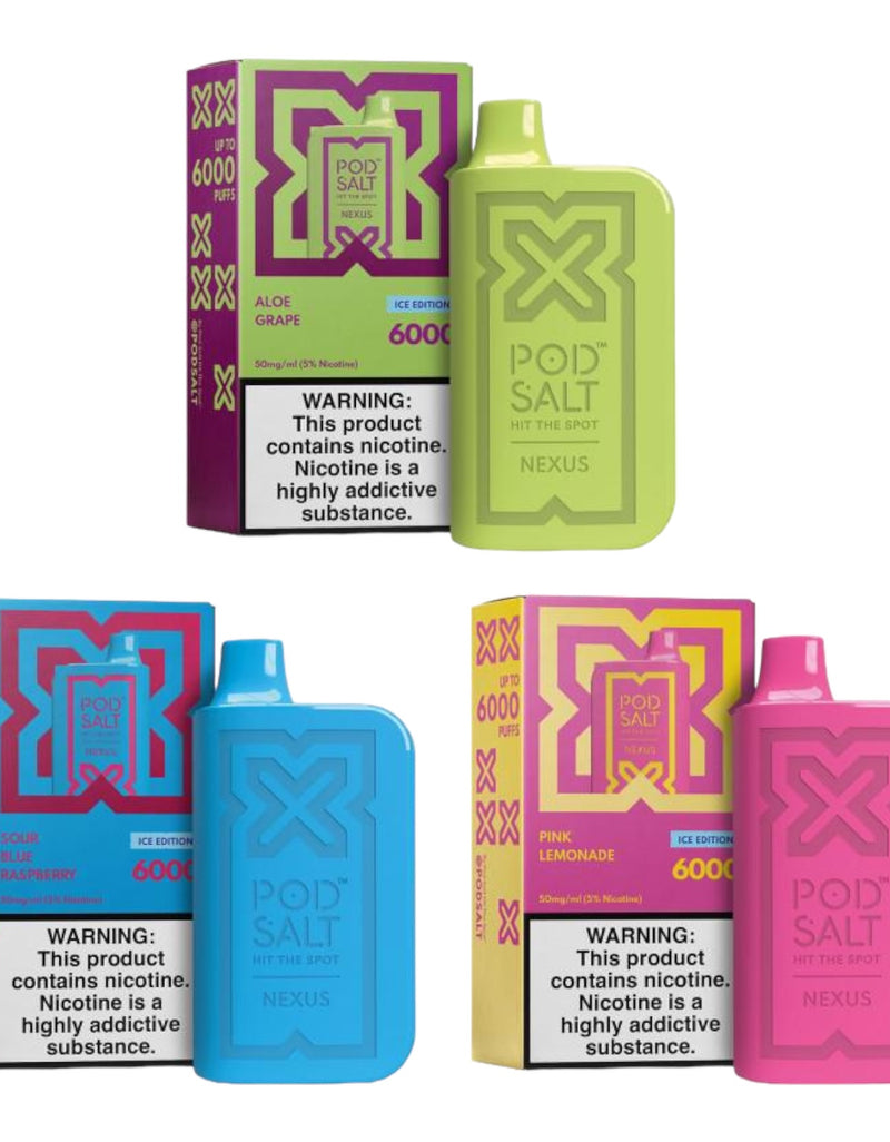 Vaporizadores, desechables, vape, de la marca pod salt de nexus. ubicados en medellin.  